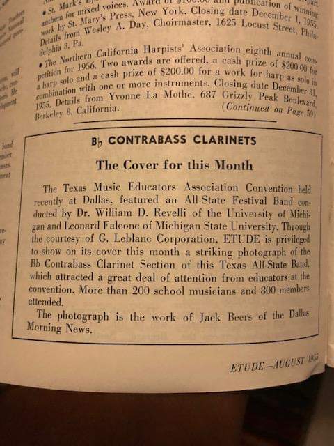 Valentin cases : Article de la revue Etude présentant des enfants jouant de la clarinette contrebasse.